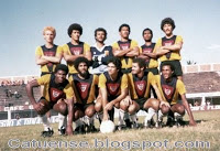 Time em 1984 - Em pé: Zanata, Xaxá, Iberê, Guaraci, Lucas,  Tião. Agachados: Boca, Lulinha, Flávio, Bobô, Roberto. 